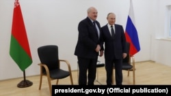 Лукашэнка і Пуцін, красавік 2022