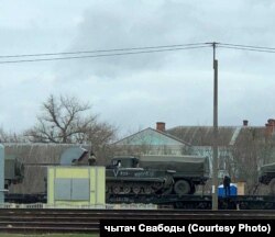 Расейская вайсковая тэхніка на беларускай чыгунцы