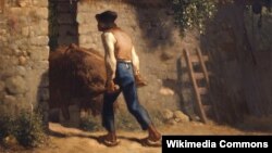 Жан-Франсуа Міе. Селянін з тачкай (1852)