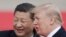 Chinese President Xi Jinping (left) and U.S. President Donald Trump in Beijing on November 9