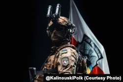 Ваяр палку імя Каліноўскага. Фота: тэлеграм-канал KalinouskiPolk