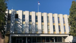 Zgrada Narodne skupštine Republike Srpske, jedan od objekata na spisku državne imovine BiH, Banja Luka, april 2022.