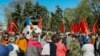15.04.2022. Protestul PSRM de la Bălți împotriva interzicerii „panglicii Sf. Gheorghe” și a altor simboluri folosite de armata rusă în Ucraina