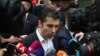Премиерът Кирил Петков по време на посещението си в Битоля, Северна Македония.