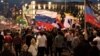Protest for Russia organized by Serbian far right group Narodne patrole/People's patrol, Belgrade, April 15th 2022
