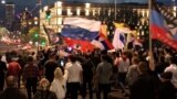 Protest for Russia organized by Serbian far right group Narodne patrole/People's patrol, Belgrade, April 15th 2022