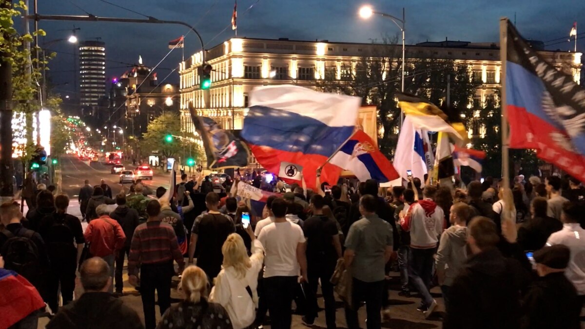 Pro Russian Right Wing Serbs Hold Another Demonstration In Belgrade