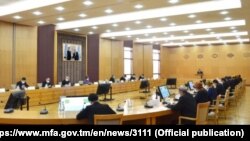 Pudagara toparyň başlygy, daşary işler ministri Raşid Meredow adam hukuklary babatda halkara borçnamalarynyň we halkara ynsanperwer hukugynyň berjaý edilişi barada giňişleýin gürrüň etdi.