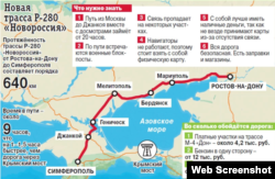 Карта маршруту траси Р-280 «Новоросія» і рекомендації для водіїв. Федеральне видання АиФ.ru, 11 вересня 2025 року