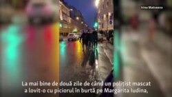 Unde și cine e polițistul rus care a lovit o femeie cu piciorul în burtă în timpul protestelor?