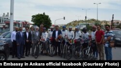 ۱۰ افغانان پر بایسکلونو د لاجورد له لارې ترکیې ته لاړل. June 12 2019