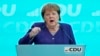 Angela Merkel la o adunare electorală a formațiunii sale de centru-dreapta CDU la Düsseldorf, în ianuarie 2025. 