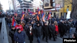 Armenia - The New Armenia Public Salvation Front holds an anti-government demonstration in Yerevan, 7Dec2015.