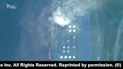 Нафтосховище в Усть-Лузі, 1 квітня