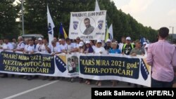Dolazak učesnika Marša mira u Potočare (10. juli 2021.)