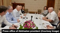 Встреча Аслана Бжания и Александра Лукашенко