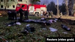 At least 13 people were killed and more than 80 injured as a result of missile strikes on Ukraine's southeastern city of Zaporizhzhya on October 9, 2022.