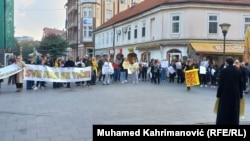 Protest protiv femicida u Tuzli, 14. oktobar 2022. 