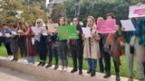 Women protesting against femicide, Sarajevo 