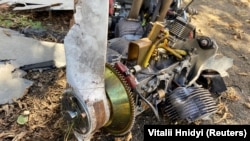 Обломки сбитого в Украине беспилотника Shahed-136 иранского производства