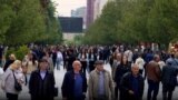 KOSOVO: Citizens walking on the main Prishtina square in October 2022