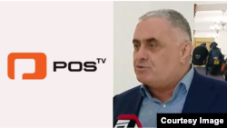 ვიქტორ ჯაფარიძე და „პოს ტვ“-ის ლოგო.