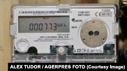 România, contor pentru măsurarea consumului energiei electrice.