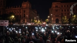 The protest later grew into the biggest anti-government demonstration since Prime Minister Viktor Orban's reelection in April.