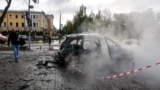 UKRAINE -- Russian shelling. Crossroads of Shevchenko Boulevard, Volodymyrska. Kyiv, October 10, 2022