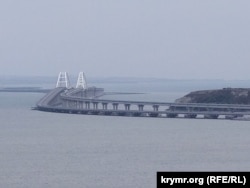 Пустой Керченский мост на следующий день после взрыва, 9 октября 2022 года
