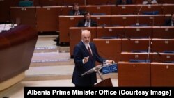 Kryeministri i Shqipërisë, Edi Rama, në Asamblenë Parlamentare të Këshillit të Evropës. 12 tetor 2022. 