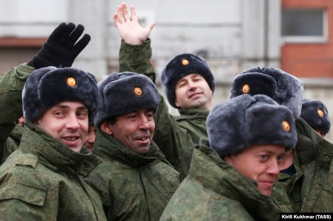 Мобилизованные россияне. Новосибирск, 5 октября 2022 года