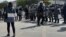 Police gather in riot gear on a street in Ardabil. (file photo)