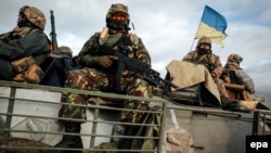 Українські вояки в Краматорську Донецької області, 24 грудня 2014 року