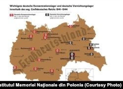Lagărele de concentrare din Germania Mare (Sursă: Institutul Memoriei Naţionale din Polonia)