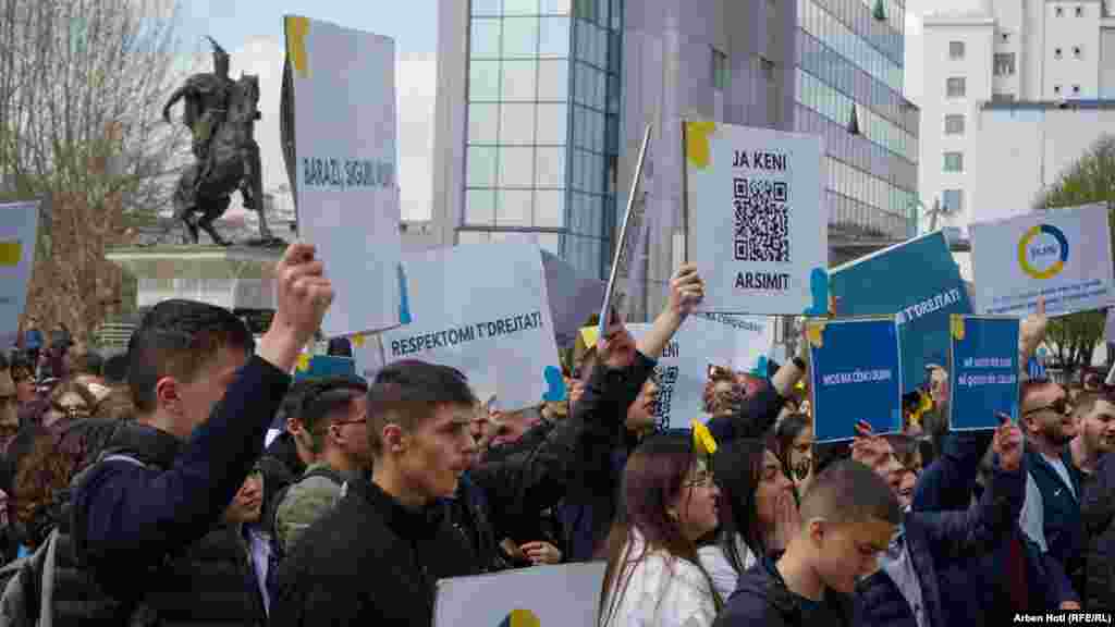 Një tjetër pamje nga protesta e së martës.