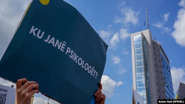 Pamje nga protesta e vitit 2022, kur nxënësit kërkuan trajtim më të mirë në shkolla.