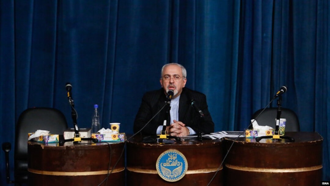 Iranian Foreign Minister Mohammad Javad Zarif during an appearance in early December at Tehran University