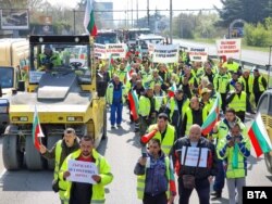 Протестът на магистрала "Хемус" на изхода от Варна