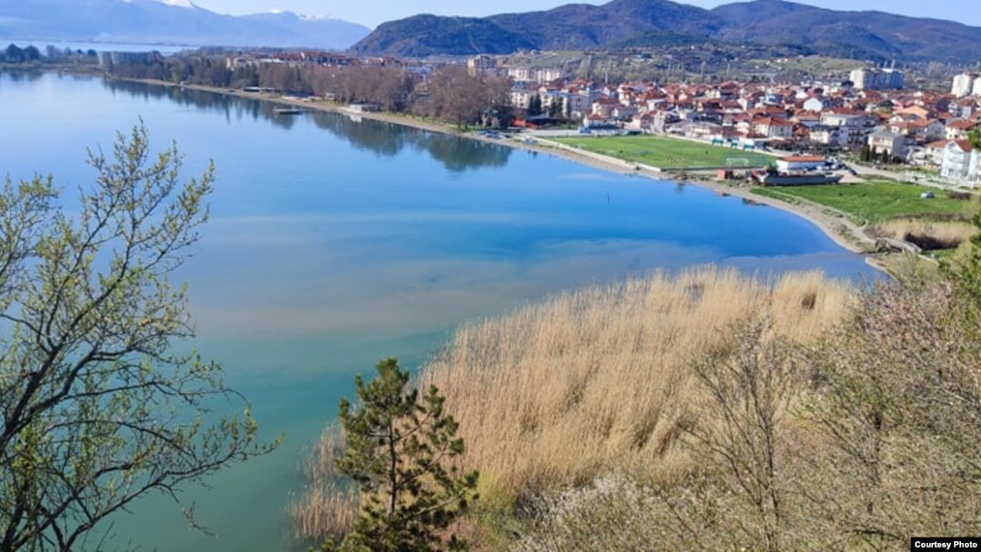 Дамка во водите на Охридското Езеро кај населбата Грашница поради загадување до фекалии од канализација. 