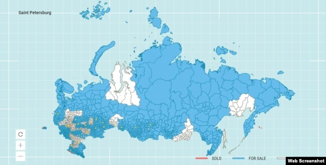 A map for Leavingstone's Russia For Sale project