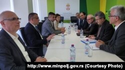 Ministar poljoprivrede Srbije, Branislav Nedimović, sa zamenikom ministra poljoprivrede Irana Alirezom Mohajerom, Beograd, 11. maj 2022. 