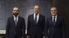 Armenia-Meeting of the Foreign Ministers of Armenia, Russia and Azerbaijan Ararat Mirzoyan, Sergey Lavrov and Jeyhun Bayramov in Dushanbe, May 12, 2022