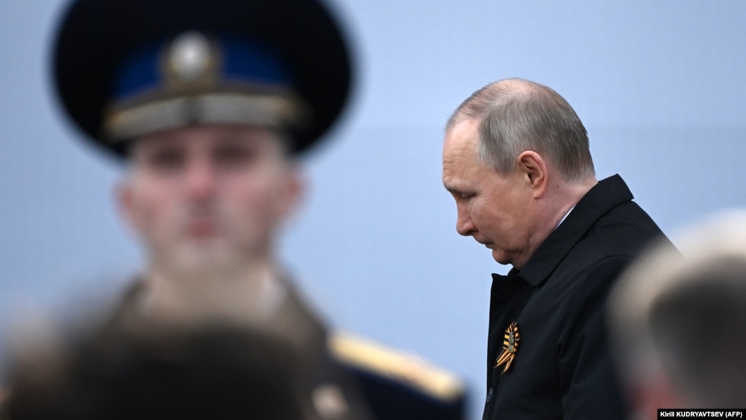 Russian President Vladimir Putin arrives to watch the Victory Day military parade in Red Square in central Moscow on May 9.