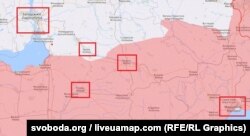Линия фронта в районе Мариуполя и населенные пункты, которые упоминает в рассказе о своей эвакуации Евгений Сосновский