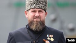 Глава Чеченской Республики Рамзан Кадыров во время парада, посвященного 77-й годовщине победы в СССР во Второй мировой войне. Грозный, 9 мая 2022 года