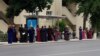 Turkmenistan. Crowds of people at bus stops. May 8 at 20:00. Ashgabat. May, 2022