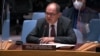The High representative for Bosnia and Herzegovina, Christian Schmidt, addresses the UN Security Council in New York on May 11.
