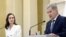 Finland's Prime Minister Sanna Marin and Finland's President Sauli Niinisto are seen at a joint news conference on Finland's security policy decisions in Helsinki on May 15. 