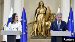 La conferința de presă comună a premierului Sanna Marin și președintelui Sauli Niinistö